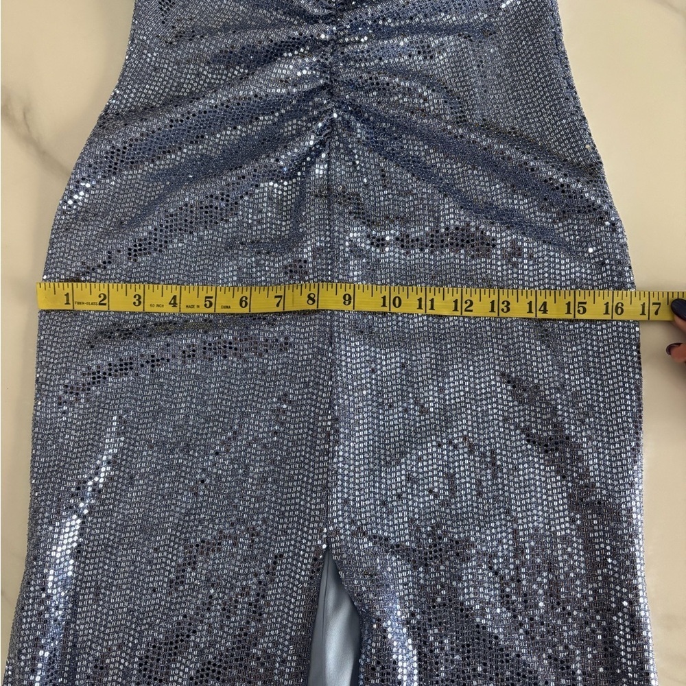 Camille Lavie Sparkling Purple Silver Evening Gown sz S - Picture 12 of 14